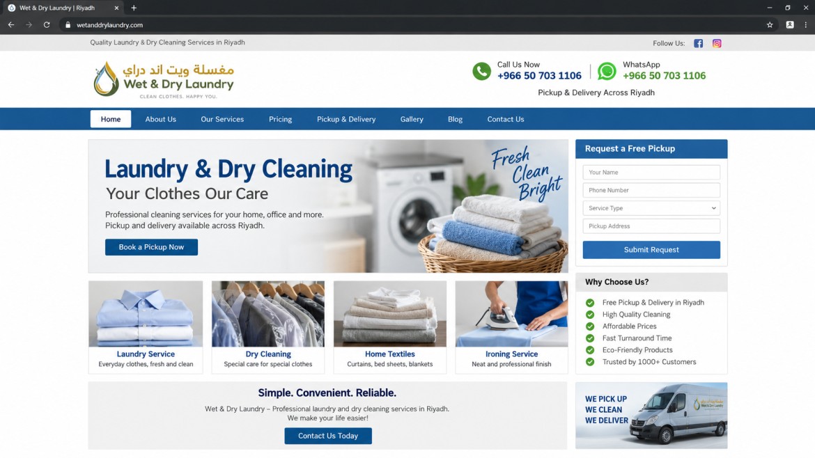 Before WordPress website redesign