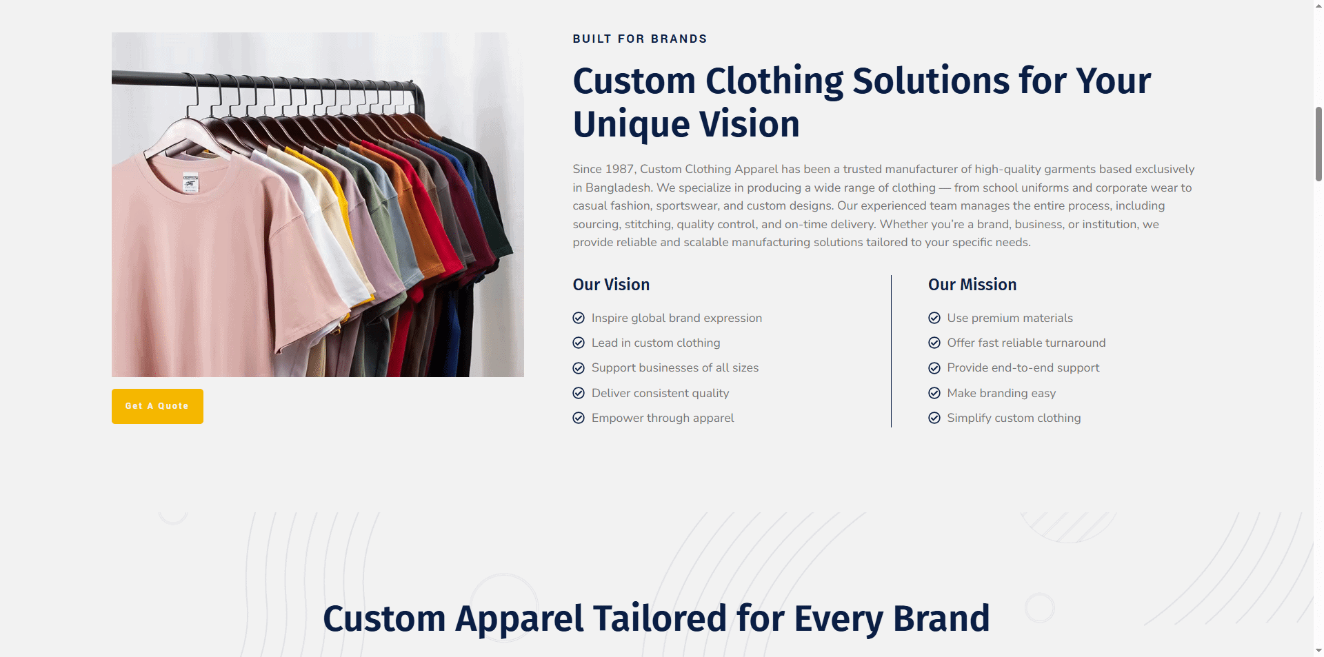 Custom Clothing Apparel