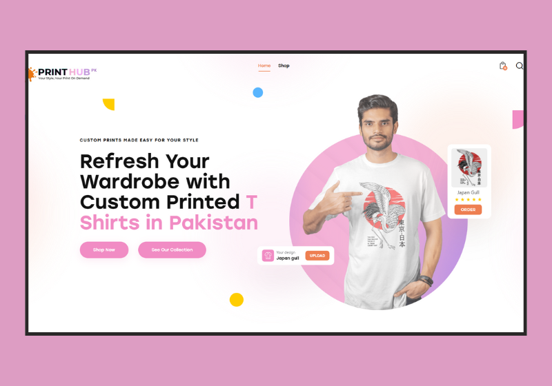 Print Hub print on demand website design by YWS Technologies