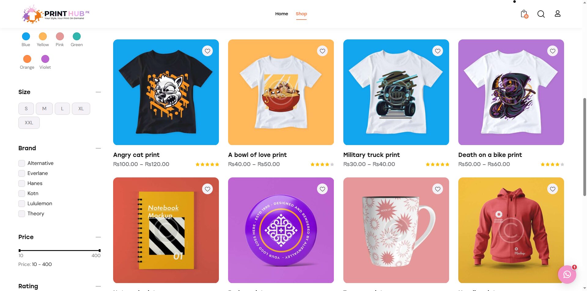 Print Hub | Custom Print on Demand E-Commerce Store