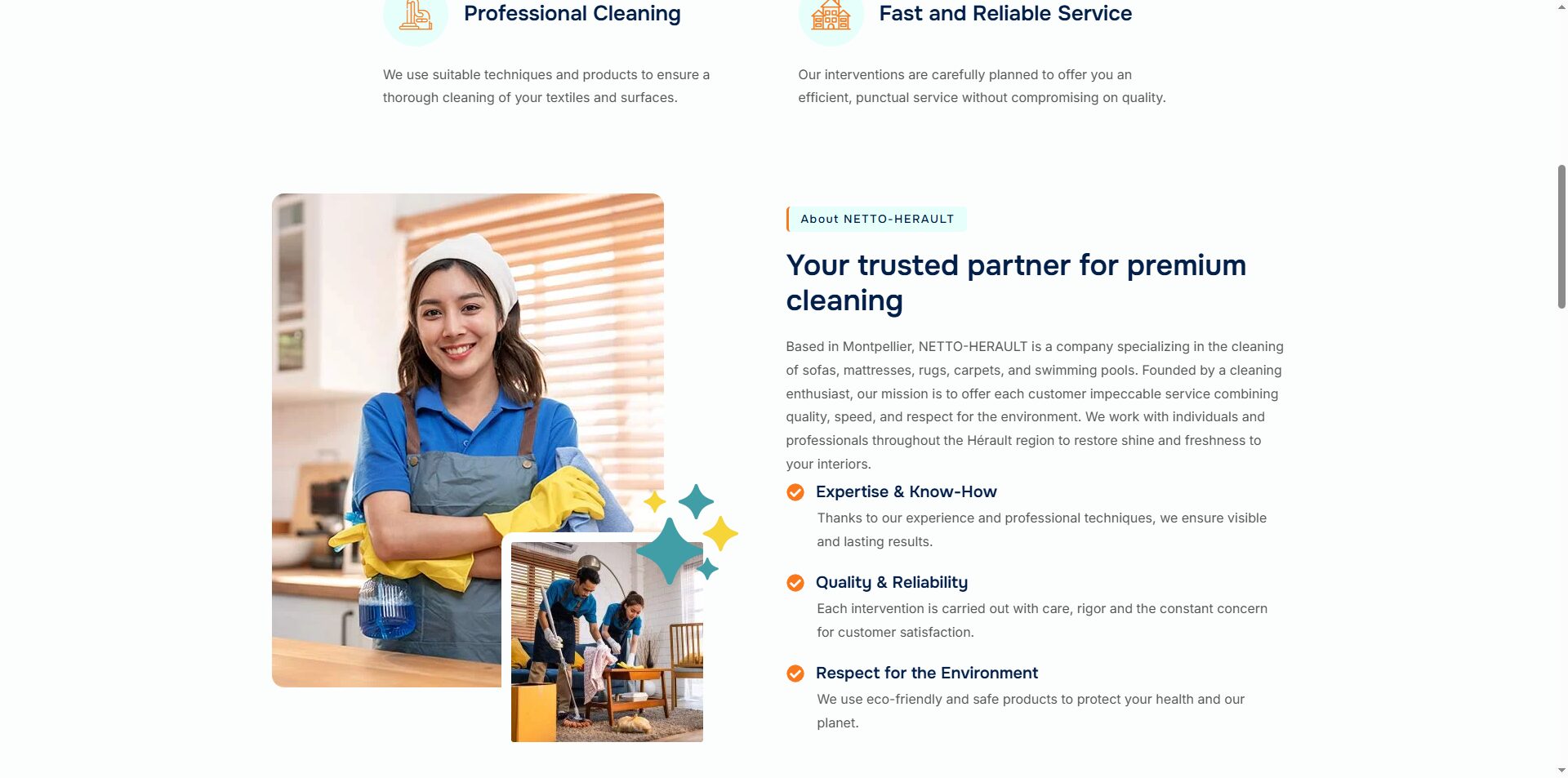 Netto Hérault | Professional Cleaning & Textile Maintenance Services by YWS Technologies